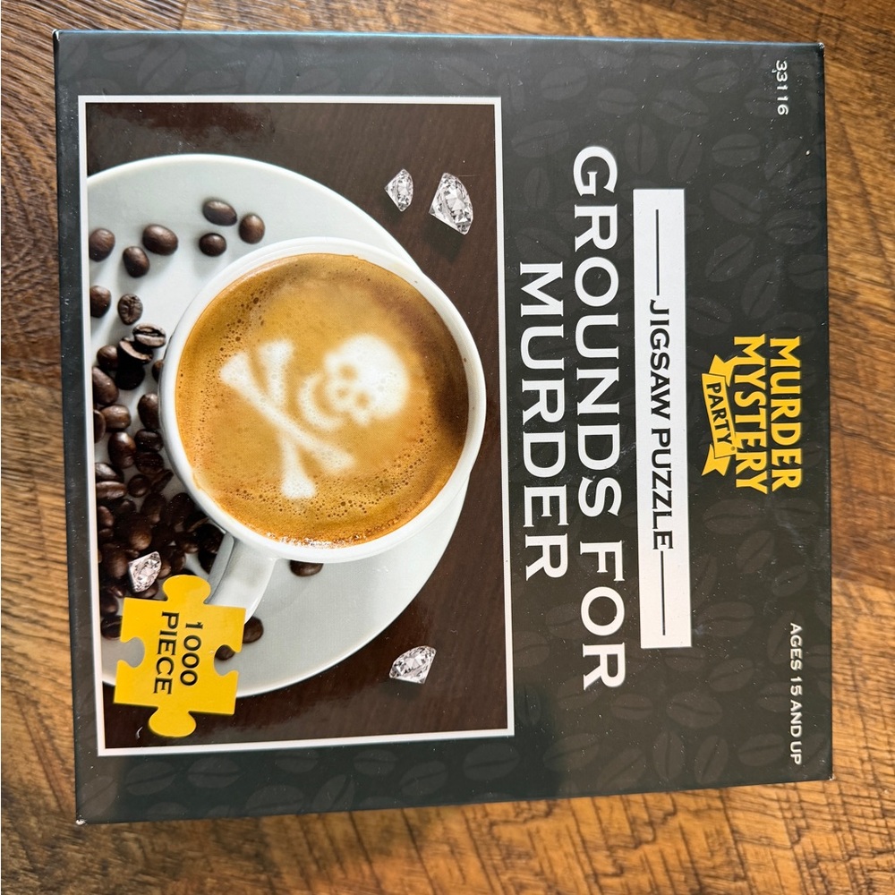 MURDER MYSTERY PARTY ‘Grounds for Murder’ Interactive Puzzle-1000 Pieces